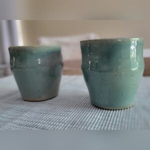 Aquamarine Matching Pottery Tumblers